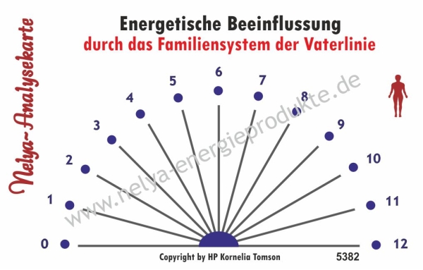 Nelya-Analysekarte - Pendelkarte - Beeinflussung durch das Familiensystem der Vaterlinie #5382
